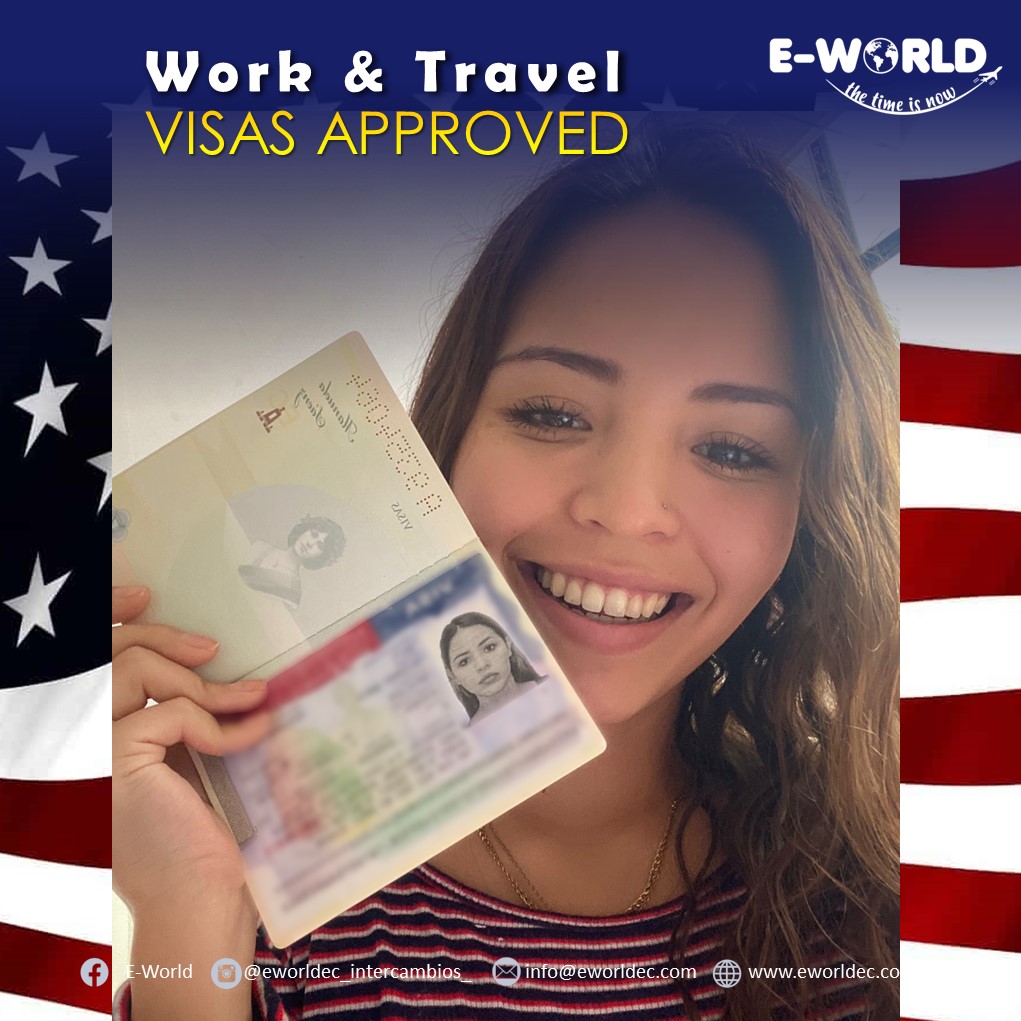 Work and Travel con E-WORLD es otro nivel! te preparamos para tu entrevista de visa, visa aprovada